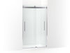 KOHLER K-702421-L Levity Frameless sliding shower door, 77-9/16" H x 44-5/8 - 47-5/8" W, with 5/16"-thick Crystal Clear...