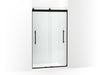 KOHLER K-702421-L Levity Frameless sliding shower door, 77-9/16" H x 44-5/8 - 47-5/8" W, with 5/16"-thick Crystal Clear...