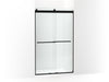 KOHLER K-702422-L Levity Frameless sliding shower door, 77-9/16" H x 44-5/8 - 47-5/8" W, with 5/16"-thick Crystal Clear...
