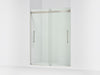 KOHLER K-702423-L Levity Frameless sliding shower door, 77-9/16" H x 56-5/8 - 59-5/8" W, with 5/16"-thick Crystal Clear...