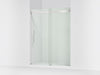 KOHLER K-702423-L Levity Frameless sliding shower door, 77-9/16" H x 56-5/8 - 59-5/8" W, with 5/16"-thick Crystal Clear...