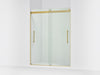 KOHLER K-702423-L Levity Frameless sliding shower door, 77-9/16" H x 56-5/8 - 59-5/8" W, with 5/16"-thick Crystal Clear...