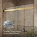 KOHLER K-702423-L Levity Frameless sliding shower door, 77-9/16" H x 56-5/8 - 59-5/8" W, with 5/16"-thick Crystal Clear...