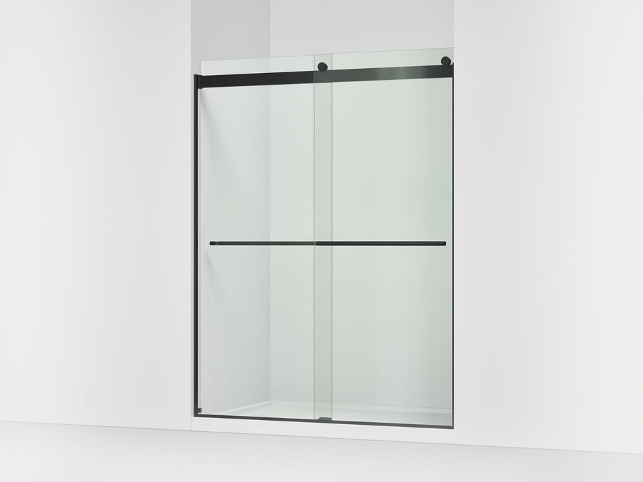 KOHLER K-702424-L Levity Frameless sliding shower door, 77-9/16" H x 56-5/8 - 59-5/8" W, with 5/16"-thick Crystal Clear...