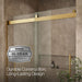 KOHLER K-702425-L Levity Frameless sliding bath door, 61-9/16" H x 56-5/8 - 59-5/8" W, with 3/8"-thick Crystal Clear...