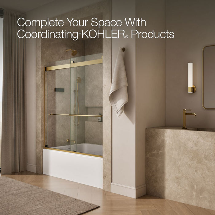 KOHLER K-702426-L Levity 61-9/16" H sliding bath door with 3/8"-thick glass
