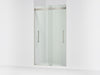 KOHLER K-702427-L Levity Frameless sliding shower door, 81-5/8" H x 44-5/8 - 47-5/8" W, with 3/8"-thick Crystal Clear...