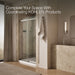 KOHLER K-702427-L Levity Frameless sliding shower door, 81-5/8" H x 44-5/8 - 47-5/8" W, with 3/8"-thick Crystal Clear...