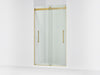 KOHLER K-702427-L Levity Frameless sliding shower door, 81-5/8" H x 44-5/8 - 47-5/8" W, with 3/8"-thick Crystal Clear...