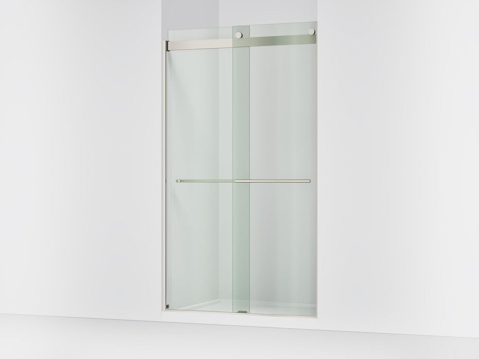 KOHLER K-702428-L Levity Frameless sliding shower door, 81-5/8" H x 44-5/8 - 47-5/8" W, with 3/8"-thick Crystal Clear...