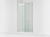 KOHLER K-702428-L Levity Frameless sliding shower door, 81-5/8" H x 44-5/8 - 47-5/8" W, with 3/8"-thick Crystal Clear...