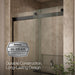 KOHLER K-702428-L Levity Frameless sliding shower door, 81-5/8" H x 44-5/8 - 47-5/8" W, with 3/8"-thick Crystal Clear...