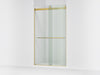 KOHLER K-702428-L Levity Frameless sliding shower door, 81-5/8" H x 44-5/8 - 47-5/8" W, with 3/8"-thick Crystal Clear...