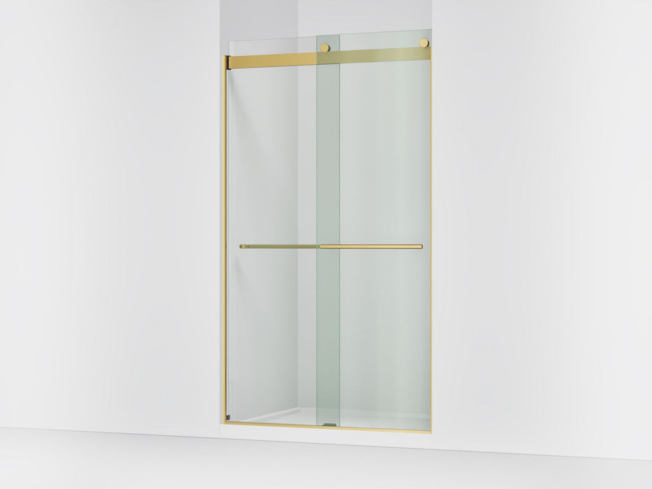 KOHLER K-702428-L Levity Frameless sliding shower door, 81-5/8" H x 44-5/8 - 47-5/8" W, with 3/8"-thick Crystal Clear...
