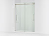 KOHLER K-702429-L Levity Frameless sliding shower door, 81-5/8" H x 56-5/8 - 59-5/8" W, with 3/8"-thick Crystal Clear...