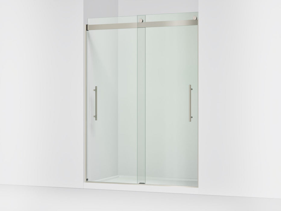 KOHLER K-702429-L Levity Frameless sliding shower door, 81-5/8" H x 56-5/8 - 59-5/8" W, with 3/8"-thick Crystal Clear...