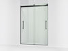 KOHLER K-702429-L Levity Frameless sliding shower door, 81-5/8" H x 56-5/8 - 59-5/8" W, with 3/8"-thick Crystal Clear...