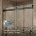 KOHLER K-702429-L Levity Frameless sliding shower door, 81-5/8" H x 56-5/8 - 59-5/8" W, with 3/8"-thick Crystal Clear...