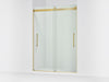 KOHLER K-702429-L Levity Frameless sliding shower door, 81-5/8" H x 56-5/8 - 59-5/8" W, with 3/8"-thick Crystal Clear...