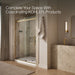 KOHLER K-702429-L Levity Frameless sliding shower door, 81-5/8" H x 56-5/8 - 59-5/8" W, with 3/8"-thick Crystal Clear...