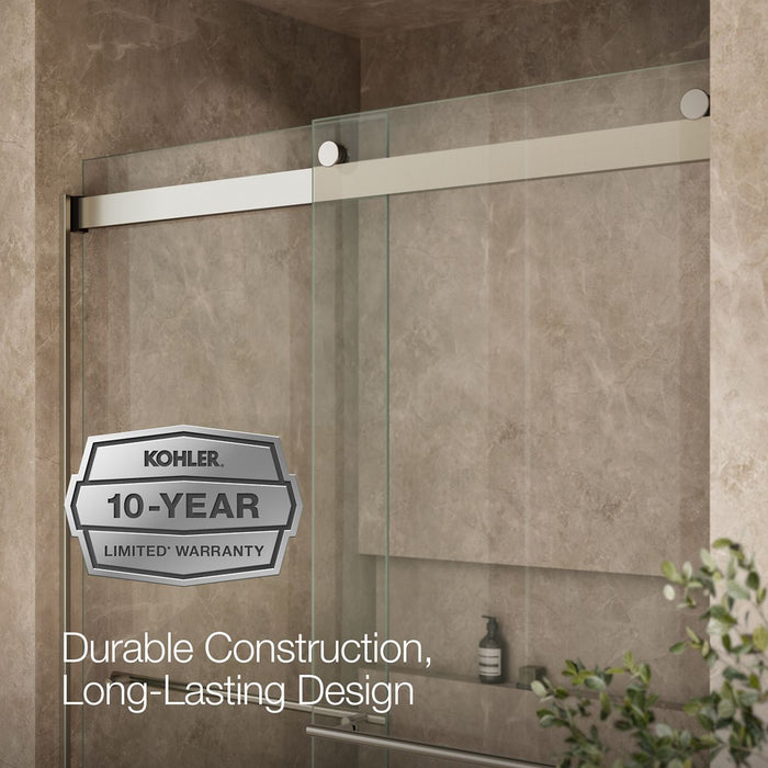 KOHLER K-702430-L Levity 81-5/8" H sliding shower door with 3/8"-thick glass