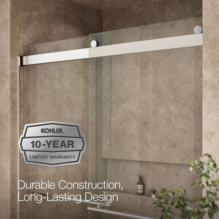 KOHLER K-702430-L Levity 81-5/8" H sliding shower door with 3/8"-thick glass