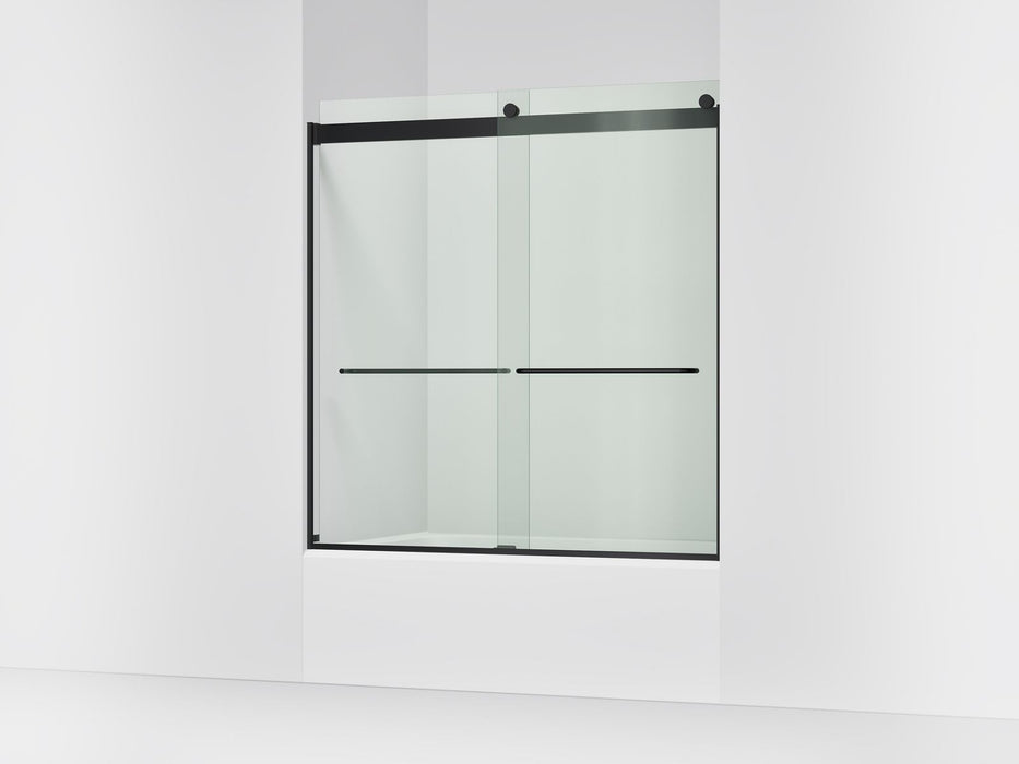 KOHLER K-706004-L Levity Sliding bath door, 62" H x 56-5/8 - 59-5/8" W, with 1/4" thick Crystal Clear glass
