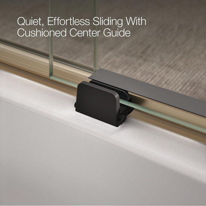 KOHLER K-706006-D3 Levity Sliding bath door, 59-3/4" H x 56-5/8 - 59-5/8" W, with 1/4" thick Frosted glass