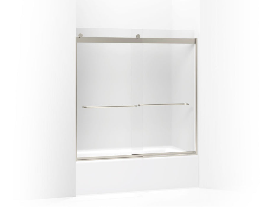 KOHLER K-706006-D3 Levity Sliding bath door, 59-3/4" H x 56-5/8 - 59-5/8" W, with 1/4" thick Frosted glass