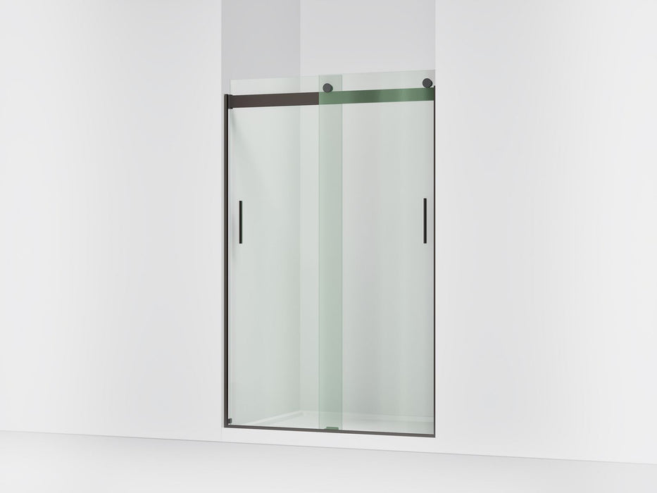 KOHLER K-706008-L Levity Sliding shower door, 74" H x 43-5/8 - 47-5/8" W, with 1/4" thick Crystal Clear glass