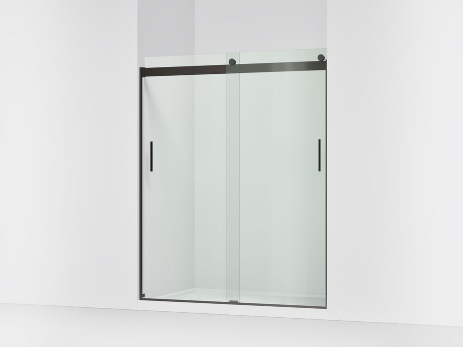 KOHLER K-706009-L Levity Sliding shower door, 74" H x 56-5/8 - 59-5/8" W, with 1/4" thick Crystal Clear glass