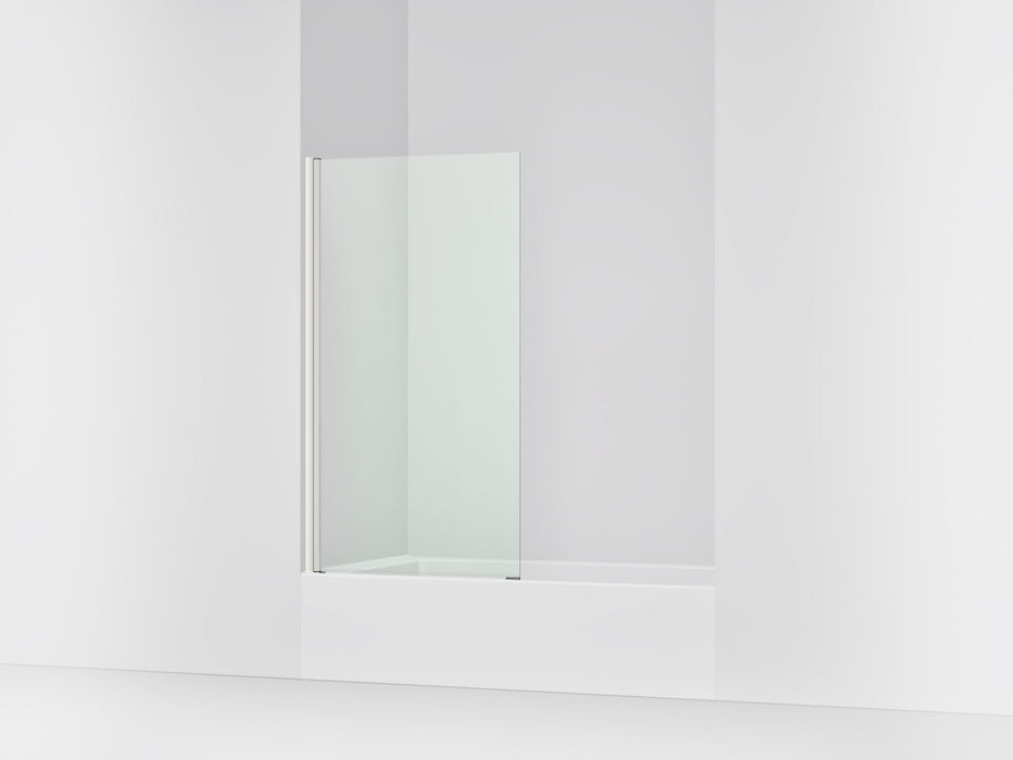 KOHLER K-707105-L Aerie Bath screen, 56-15/16" x 32" W with 1/4" thick Crystal Clear glass and square corner