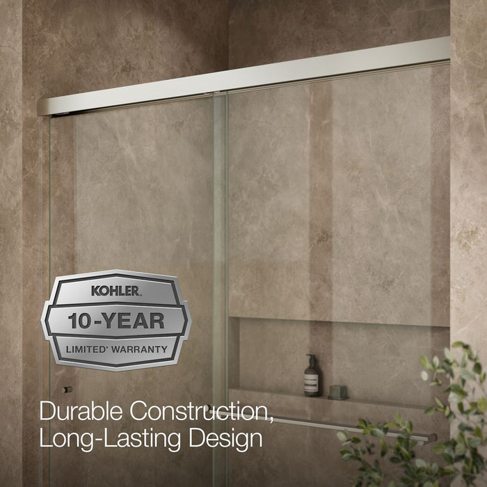KOHLER K-707206-L Revel 76" H sliding shower door with 5/16"-thick glass