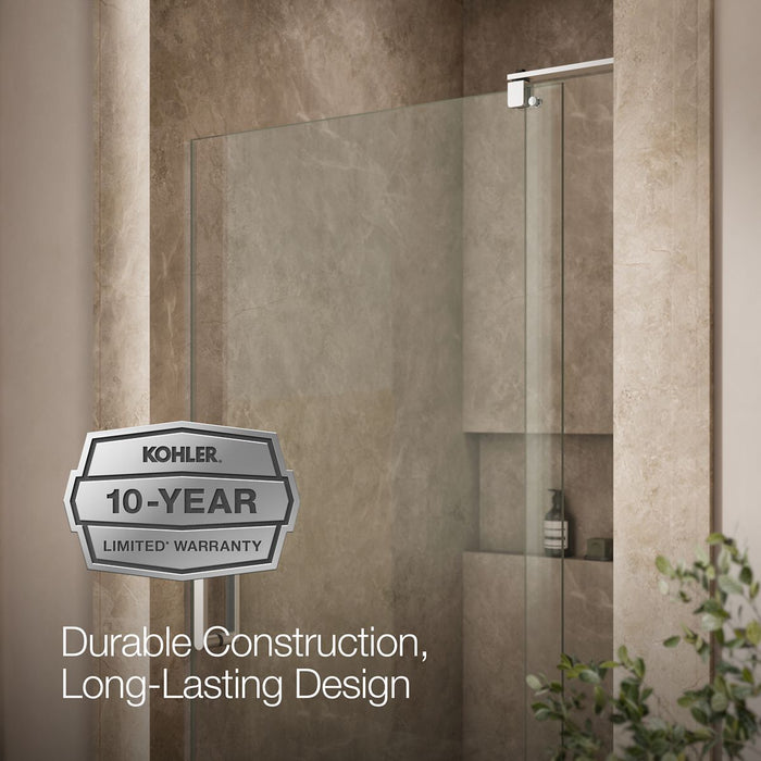 KOHLER K-707531-L Revel Pivot shower door, 70" H x 35-1/8 - 40" W, with 5/16" thick Crystal Clear glass