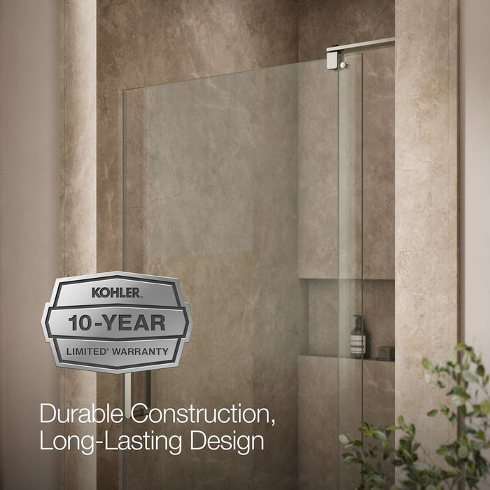 KOHLER K-707541-L Revel Pivot shower door, 70" H x 39-1/8 - 44" W, with 5/16" thick Crystal Clear glass