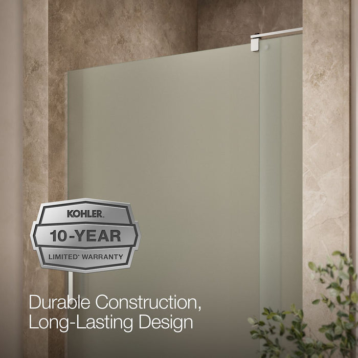 KOHLER K-707551-D3 Revel Pivot shower door, 70" H x 43-1/8 - 48" W, with 5/16" thick Frosted glass