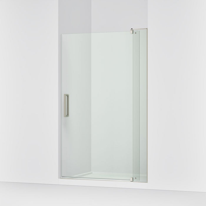 KOHLER K-707556-L Revel Pivot shower door, 74" H x 43-1/8 - 48" W, with 5/16" thick Crystal Clear glass