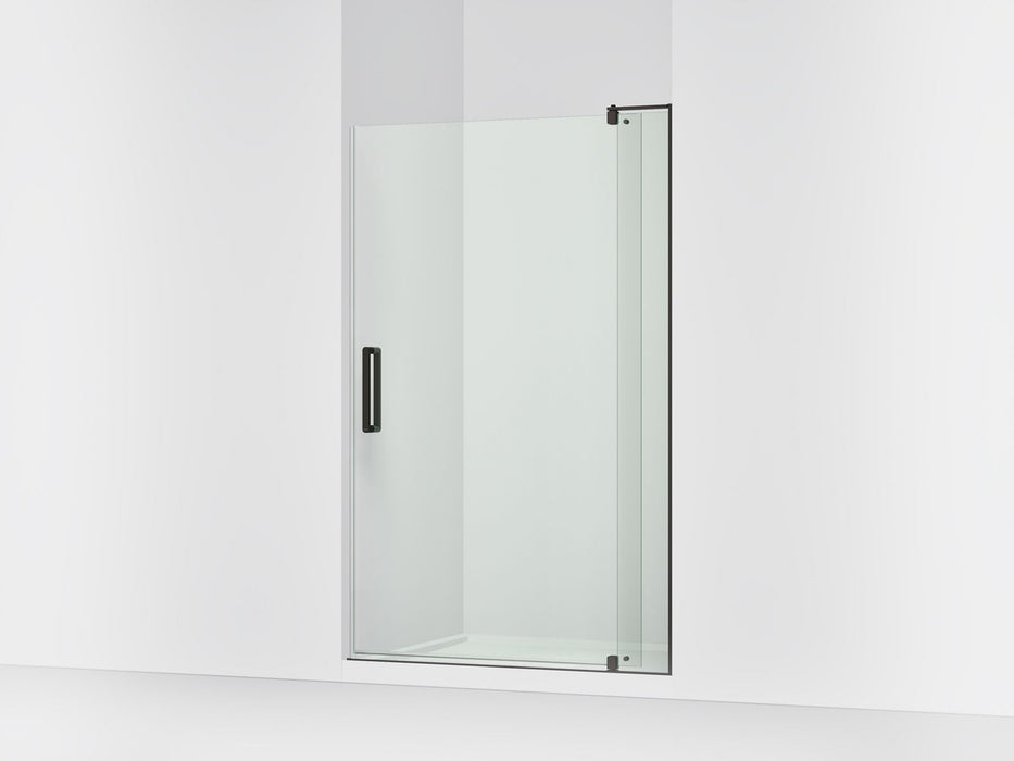 KOHLER K-707556-L Revel Pivot shower door, 74" H x 43-1/8 - 48" W, with 5/16" thick Crystal Clear glass