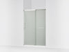KOHLER K-707606-6D3 Elate Sliding shower door, 70-1/2" H x 44-1/4 - 47-5/8" W, with 1/4" thick Frosted glass, bright silver