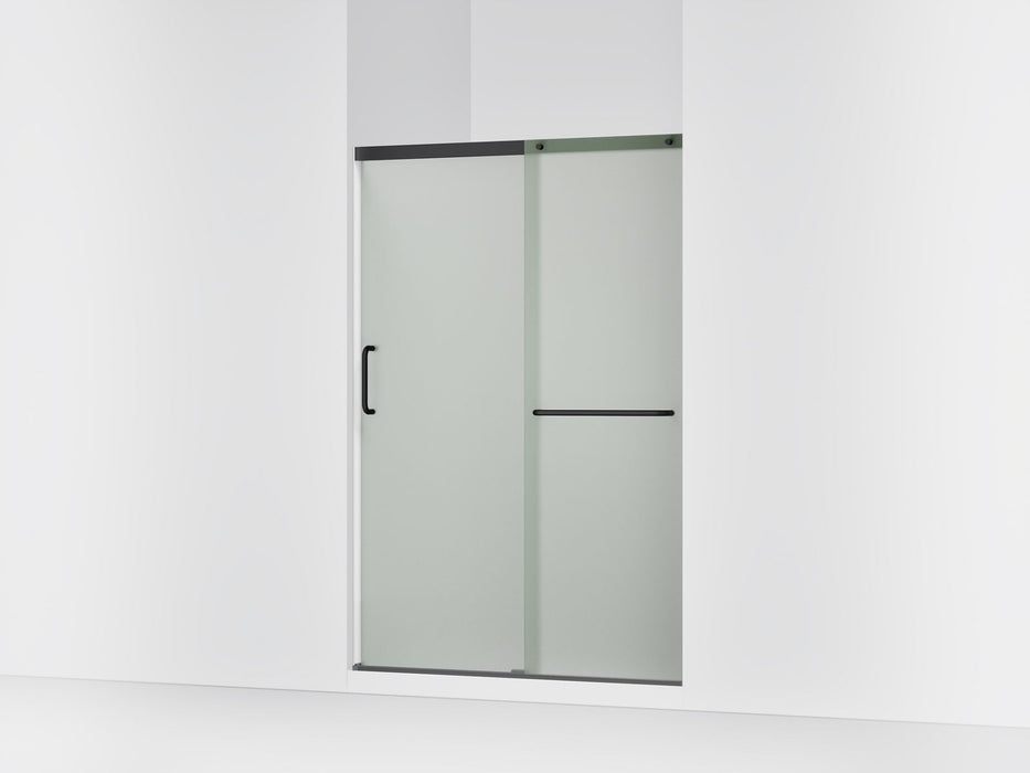 KOHLER K-707606-6D3 Elate Sliding shower door, 70-1/2" H x 44-1/4 - 47-5/8" W, with 1/4" thick Frosted glass, matte black