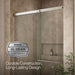 KOHLER K-707606-6L Elate Sliding shower door, 70-1/2" H x 44-1/4 - 47-5/8" W, with 1/4" thick Crystal Clear glass, matte...
