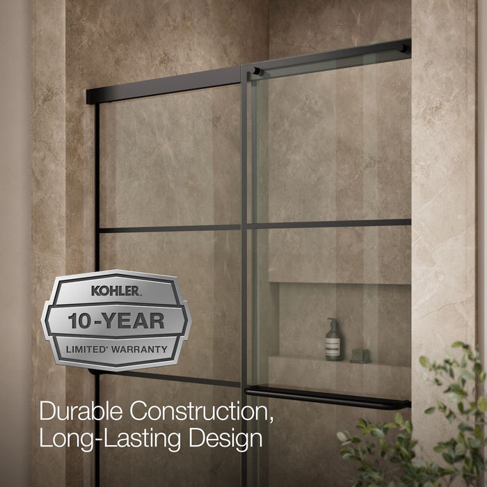 KOHLER K-707607-6G79 Elate Sliding shower door, 70-1/2" H x 50-1/4 - 53-5/8" W, with 1/4" thick Crystal Clear glass with...