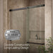 KOHLER K-707607-6L Elate Sliding shower door, 70-1/2" H x 50-1/4 - 53-5/8" W, with 1/4" thick Crystal Clear glass, matte...
