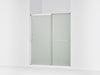 KOHLER K-707608-6D3 Elate Sliding shower door, 70-1/2" H x 56-1/4 - 59-5/8" W, with 1/4" thick Frosted glass, bright silver