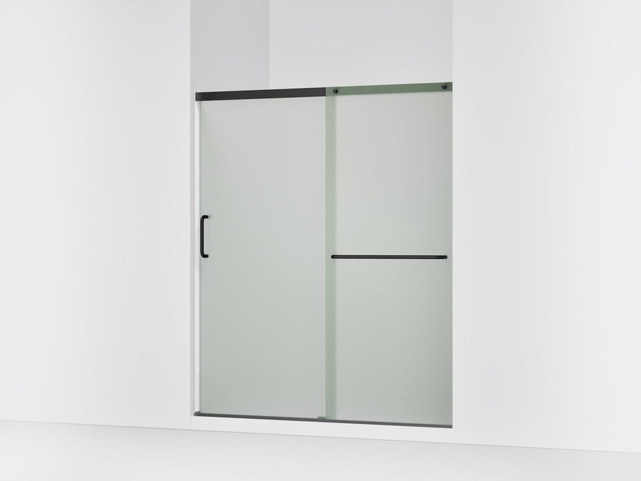 KOHLER K-707608-6D3 Elate Sliding shower door, 70-1/2" H x 56-1/4 - 59-5/8" W, with 1/4" thick Frosted glass, matte black