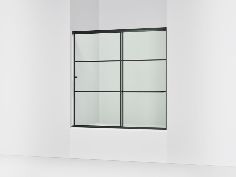 KOHLER K-707609-6G79 Elate Sliding bath door, 56-3/4" H x 56-1/4 - 59-5/8" W, with 1/4" thick Crystal Clear glass with...