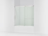 KOHLER K-707609-6L Elate 56-3/4" H sliding bath door with 1/4"-thick glass, bright silver