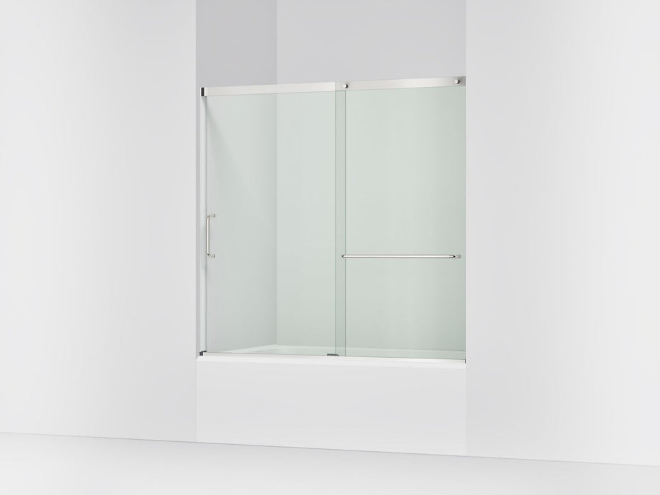 KOHLER K-707609-6L Elate 56-3/4" H sliding bath door with 1/4"-thick glass, bright silver
