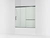 KOHLER K-707609-6L Elate 56-3/4" H sliding bath door with 1/4"-thick glass, matte black