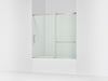 KOHLER K-707609-6L Elate 56-3/4" H sliding bath door with 1/4"-thick glass, matte nickel